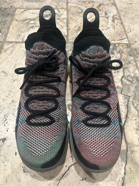 KD Nike BASKETBALL Multicolor Knit Sneakers with Black Collar